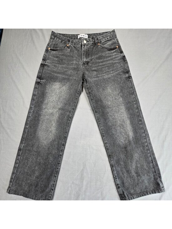 S.O.N.G. Denim - SONG Womens Jeans Size 9 29 Wide Leg Black Acid Wash Cotton